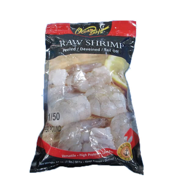 OCEAN GIFT SHRIMP RAW PEELED TAIL OFF 41-50
