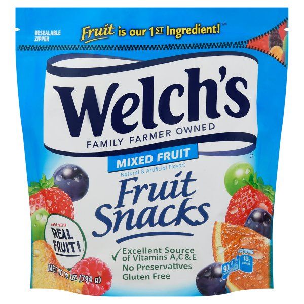 WELCH'S FRUIT SNACKS RESEALABLE