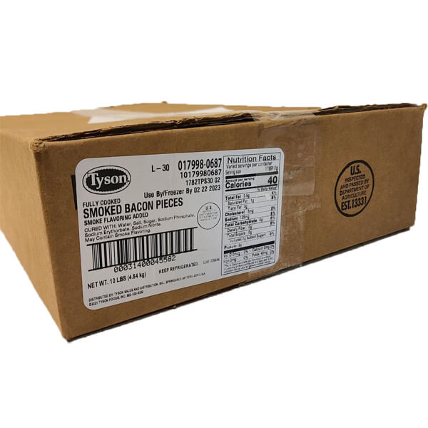 TYSON FULLY COOKED SMOKED BACON PIECES