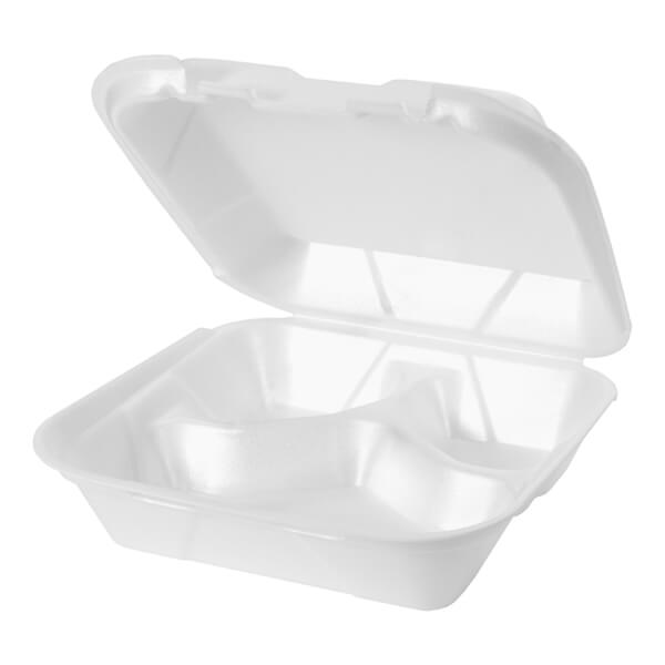 GENPAK MEDIUM SNAP IT TO GO FOAM CONTAINER 3 COMPARTMENT