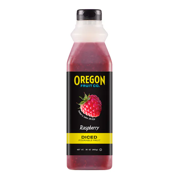 OREGON FRUIT CO. RASPBERRY DICED POURABLE FRUIT FROZEN
