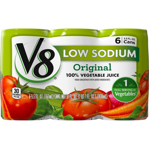 CAMPBELL'S V-8 VEGETABLE JUICE LOW SODIUM