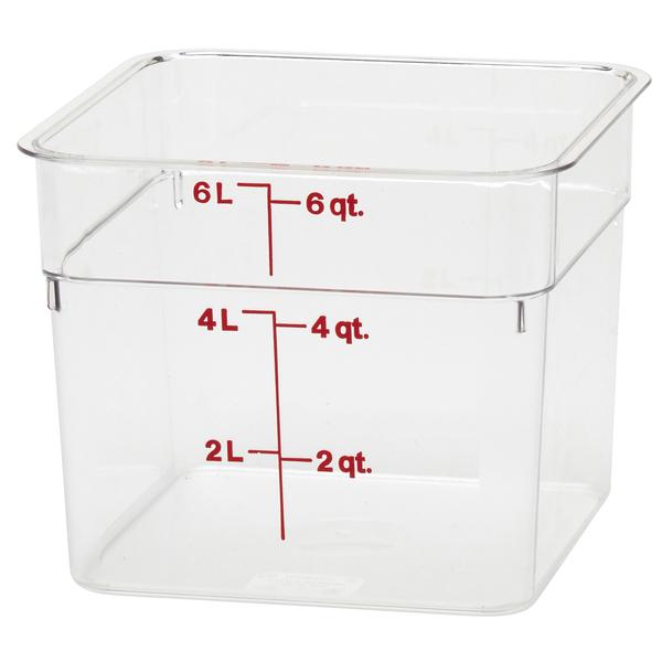 CAMBRO CONTAINER SQUARE CLEAR 6 QUART