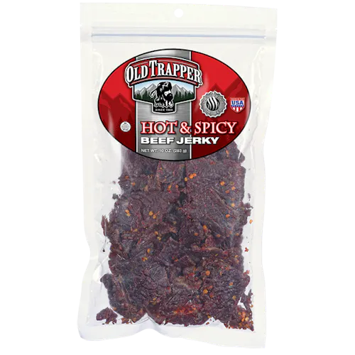 OLD TRAPPER HOT AND SPICY BEEF JERKY