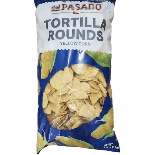 DEL PASADO YELLOW ROUND TORTILLA CHIPS