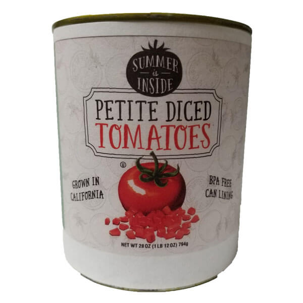 SUMMER IS INSIDE PETITE DICED TOMATOES IN JUICE