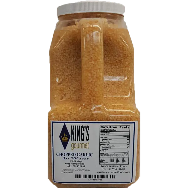 KINGS GOURMET GARLIC CHOPPED IN WATER