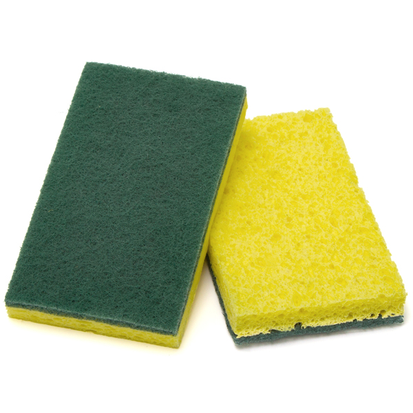 SCRUBBLE ACS GREEN YELLOW SCRUBBER SPONGE 6 X 3.5 INCH