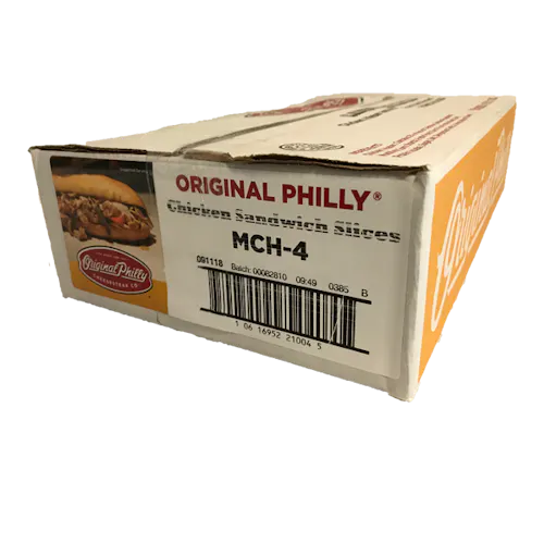 PHILADELPHIA CHEESESTEAK ORIGINAL PHILLY CHICKEN SANDWICH SLICES 4 OZ PORTIONS