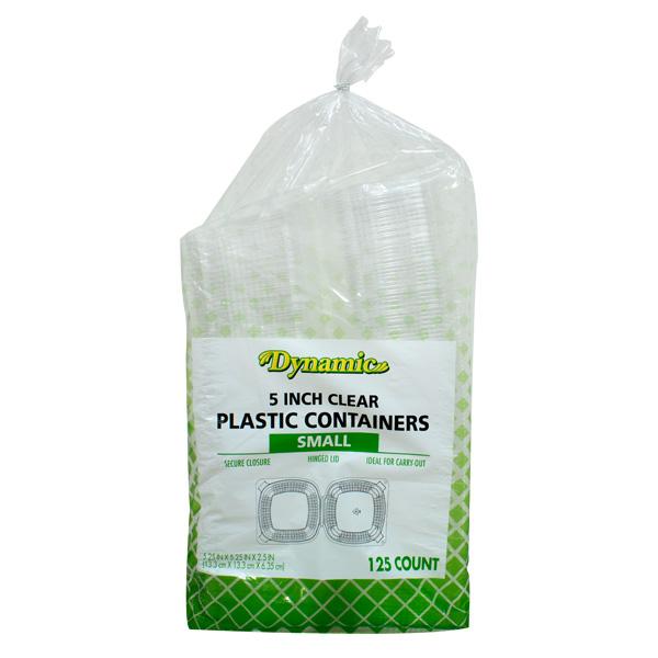 DYNAMIC CONTAINER CLEAR PLASTIC 5 INCH