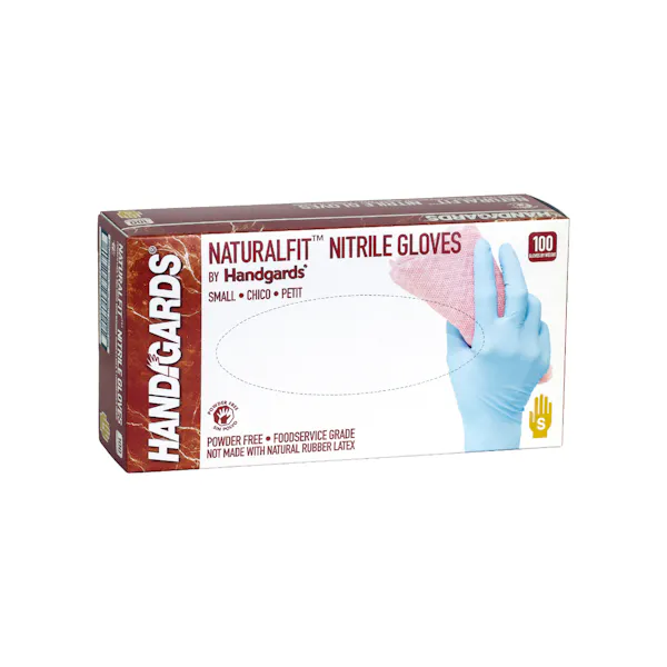 HANDGARDS NITRILE BLUE POWDER FREE SMALL GLOVES