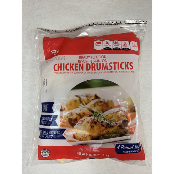 BELLA FARMS CHICKEN DRUMSTICKS IQF