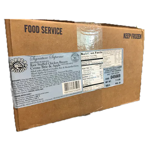 BARBER FOODS CREME BRIE & APPLE STUFFED CHICKEN