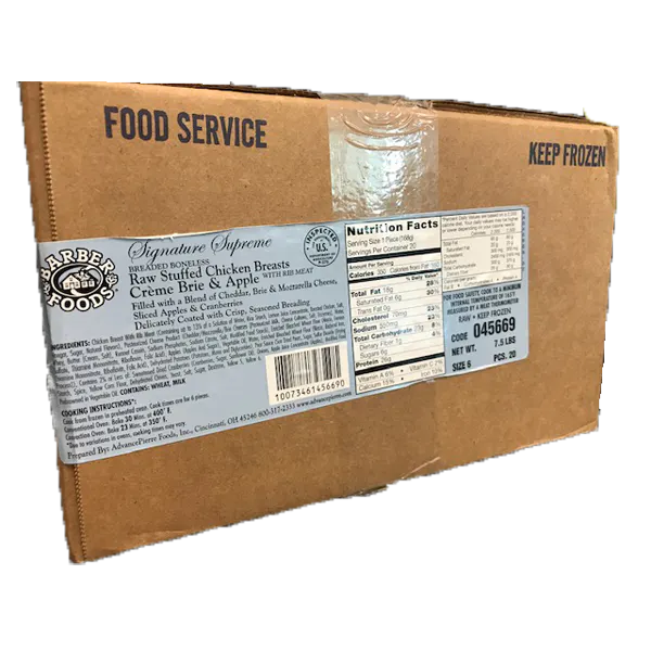 BARBER FOODS CREME BRIE & APPLE STUFFED CHICKEN