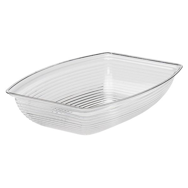 CAMBRO RIBBED RECTANGULAR CLEAR BOWL 12 QUART