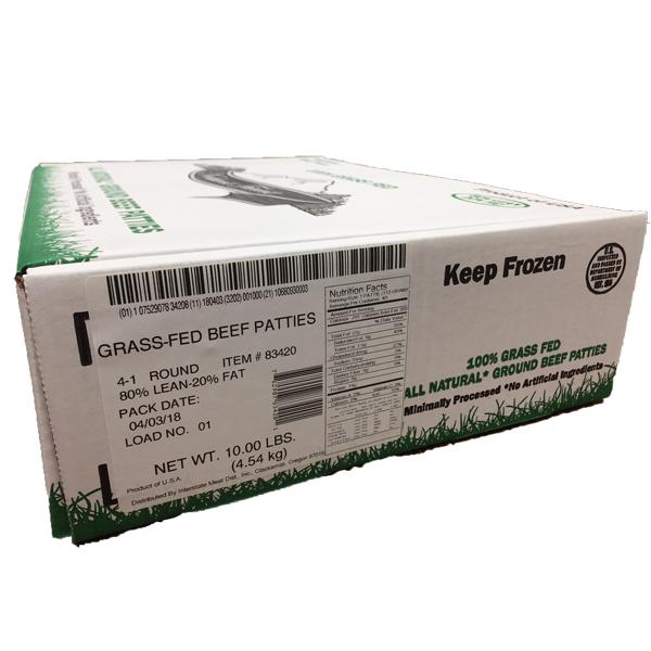 GRASS FED BEEF PATTIES 80% 4/1