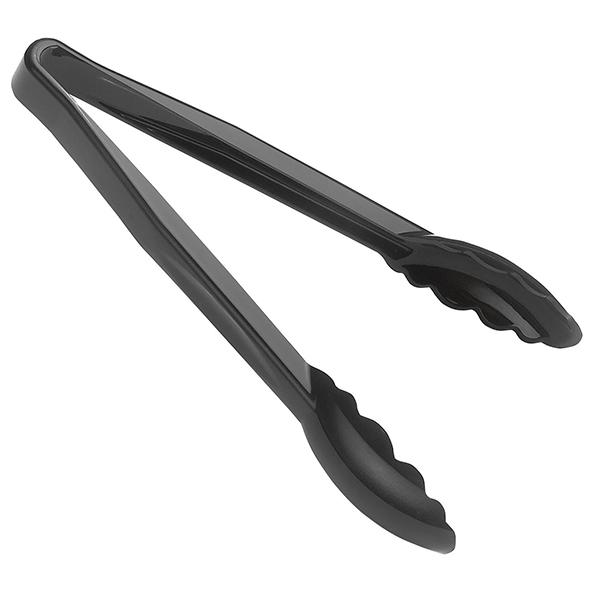 LUGANO BLACK SCALLOPED TONGS 9 INCH