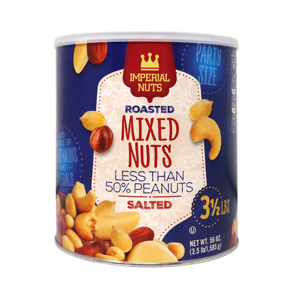 IMPERIAL NUTS ROASTED MIXED NUTS SALTED WITH LESS PEANUTS