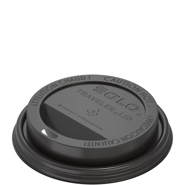 SOLO DART BLACK HOT CUP LID FOR 12-24 OZ CUPS