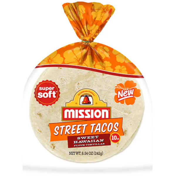 MISSION SWEET HAWAIIAN STREET TACO FLOUR TORTILLAS
