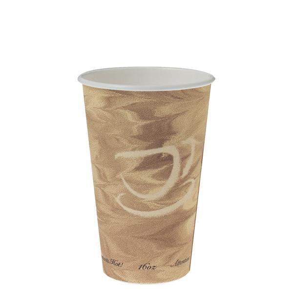 DART 16 OZ SINGLE POLY COATED HOT MISTIQUE STOCK PRINT PAPER CUPS