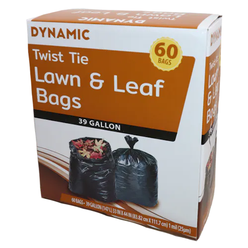 DYNAMIC 39 GALLON BLACK TWIST TIE CAN LINER