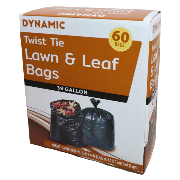 DYNAMIC 39 GALLON BLACK TWIST TIE CAN LINER