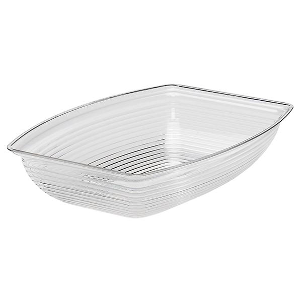 CAMBRO BOWL RIBBED RECTANGULAR CLEAR 2.9 QUART