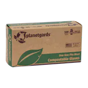 PLANETGUARDS COMPOSTABLE GLOVES GREEN ONE SIZE
