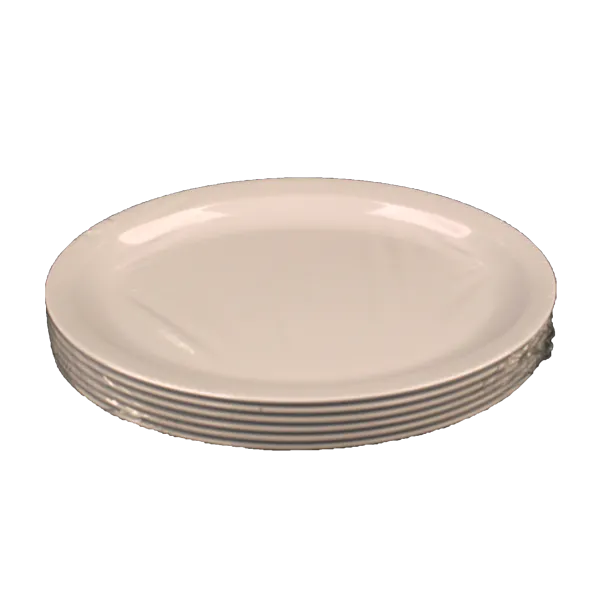 WINCO WHITE MELAMINE 14.5 INCH PLATTER