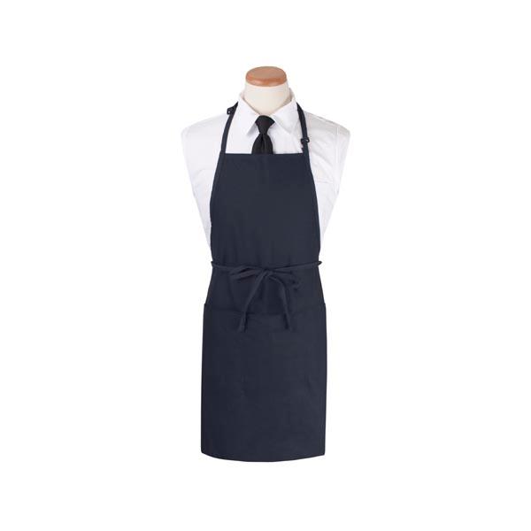 CHEF'S LINE CHEF'S LINE BIB APRON NAVY 28X30 NAVY 3 POCKET