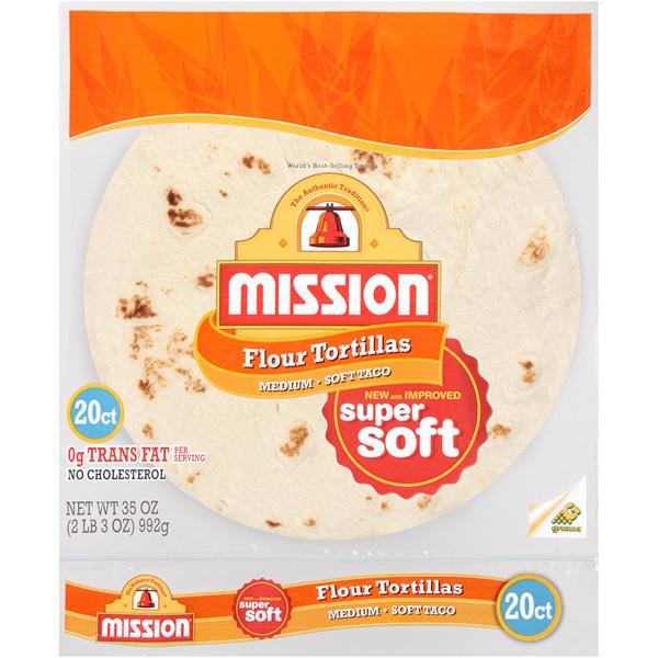 MISSION SOFT FLOUR TORTILLAS 8 INCH 20 CT