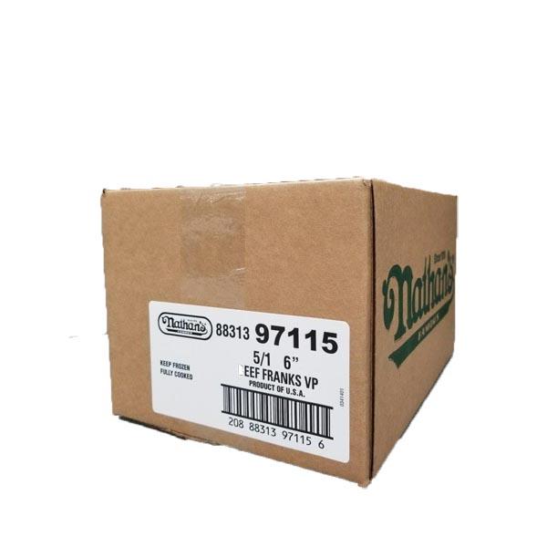 NATHAN'S FAMOUS ALL BEEF FRANKS 6 INCH 5/1
