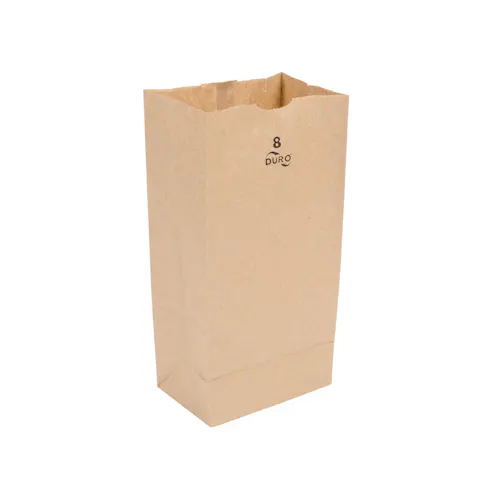 DURO BAG CARRY OUT GROCERY BAG 8LB PAPER KRAFT
