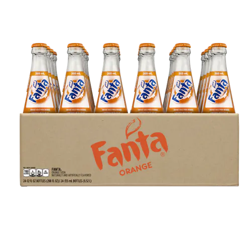FANTA ORANGE GLASS BOTTLE MADE IN MEXICO