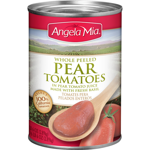 ANGELA MIA WHOLE PEELED PEAR TOMATOES