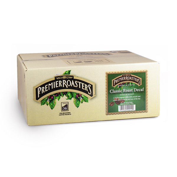 PREMIER ROASTERS COFFEE PACKETS CLASSIC DECAF