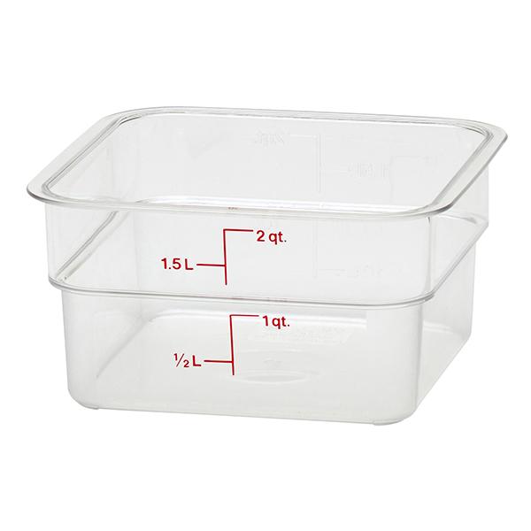 CAMBRO CLEAR SQUARE FOOD CONTAINER 2 QUART