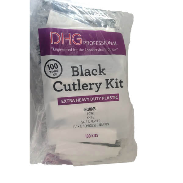 DHG PROFESSIONAL DHG PROFESSIONAL PLASTIC BLACK CUTLERY KIT