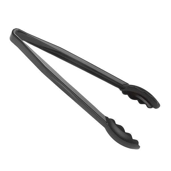 CAMBRO TONGS SCALLOPED BLACK 12 INCH