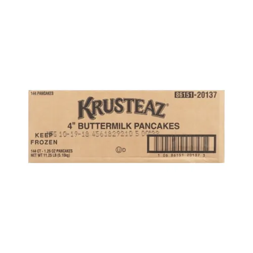 KRUSTEAZ BUTTERMILK 4 BAGGED PANCAKES 1.23 OZ COOKED FROZEN
