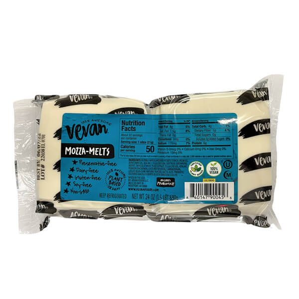 VEVAN MOZZARELLA MELTS SLICES