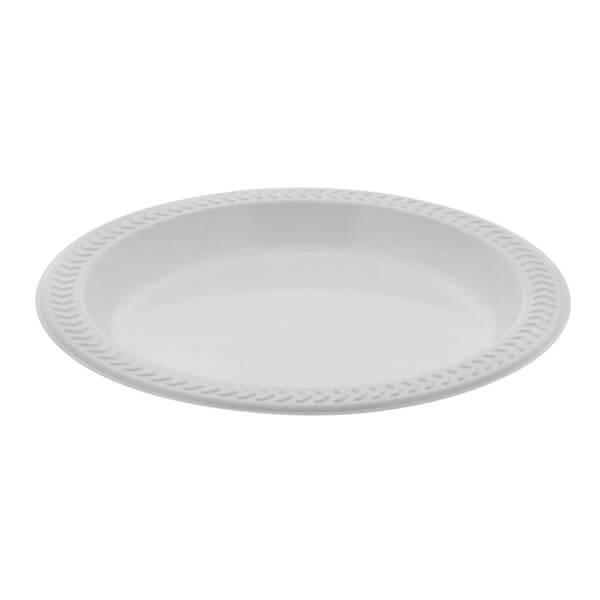 PACTIV WHITE PLASTIC PLATES 10 INCH