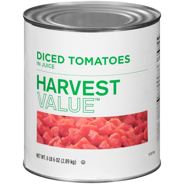 HARVEST VALUE DICED TOMATOES IN JUICE