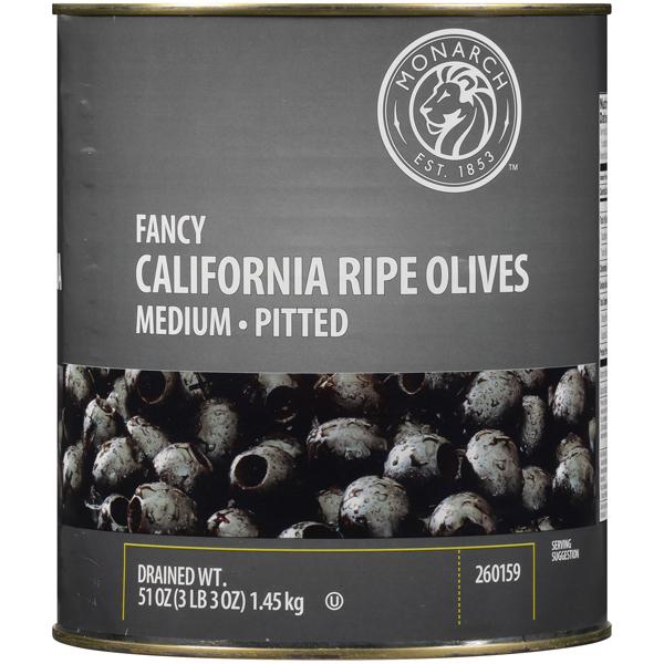 MONARCH FANCY CALIFORNIA RIPE OLIVES MEDIUM PITTED