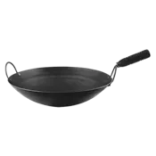 GOLDEN SUPPLIES 16 INCH WOK WITH WOOD HANDLE