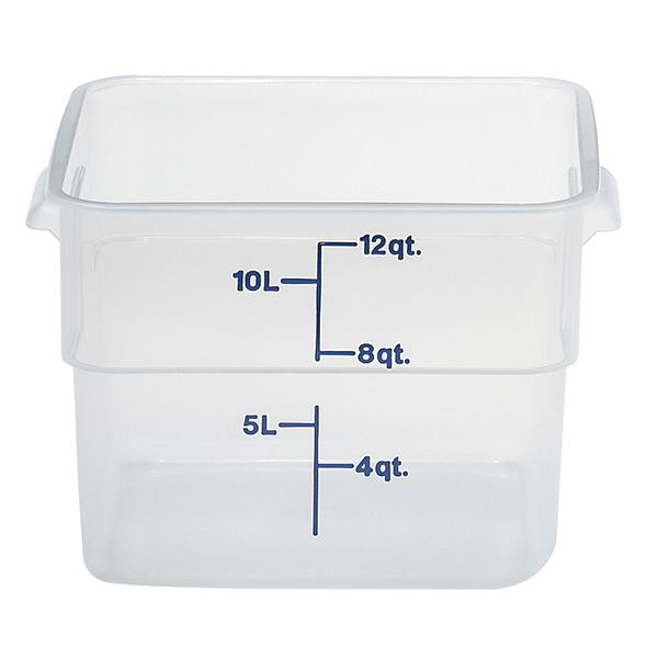 CAMBRO SQUARE CONTAINER TRANSLUCENT 12 QUART