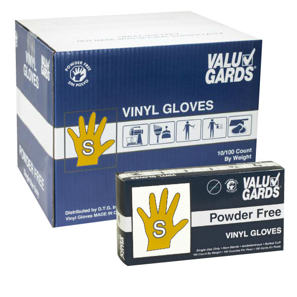 VALUGARDS SMALL POWDER FREE VINYL GLOVES