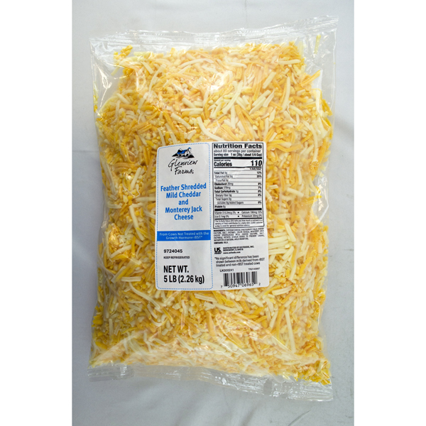 GLENVIEW FARMS CHEDDAR & JACK FEATHER SHREDDED CHEESE