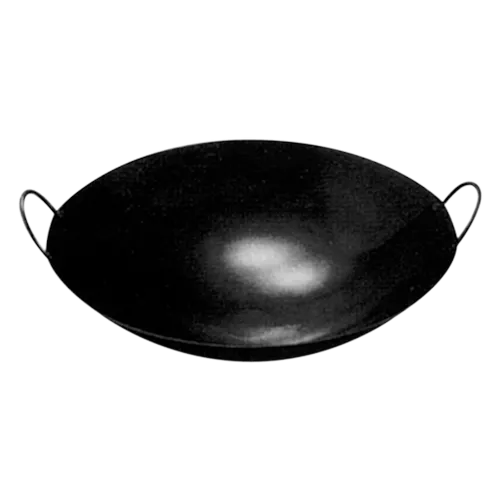 GOLDEN SUPPLIES IRON WOK WITH CURVED RIM 19 INCH